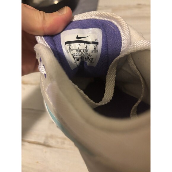 Nike Men’s 8 Air Max 1 OG Anniversary Aqua Sneakers Blue/Purple Sneaker LTD - Picture 7 of 14